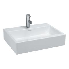 LAUFEN LIVING BY LAUFEN Umývadlo do nábytku s jedným otvorom pre batériu uprostred s prepadom, 600x460 mm, farba Biela, H8174330001041