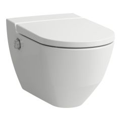 LAUFEN CLEANET NAVIA Závesné WC rimless so zabudovanou bidetovou spŕškou, WC sedadlo s poklopom so spomaľovacím mechanizmom, Biela LCC Active A00, 580x370 mm, H820601A000001 LAUFEN CLEANET NAVIA Závesné WC rimless so zabudovanou bidetovou spŕškou, WC sedadlo s poklopom so spomaľovacím mechanizmom, Biela LCC Active A00, 580x370 mm, H820601A000001