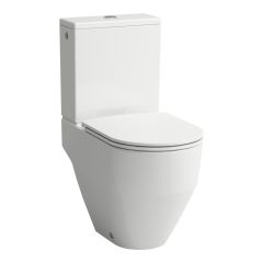 LAUFEN LAUFEN PRO, WC kombi Rimless, hlboké splachovanie, polokapotovaná, VARIO odpad, 70 - 260 mm, optimalizované splachovanie 4,5/3 l, Biela 000, 650x360 mm, H8259640000001