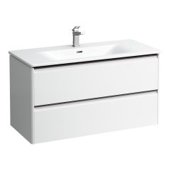 LAUFEN PALACE Umývadlo slim so skrinkou 100 cm, s 2 zásuvkami, vr. deliaceho systému do zásuviek, úchytka z tmavého hliníka (mat), 985x450x530 mm, Biela matná 260, H8617072601041 LAUFEN PALACE Umývadlo slim so skrinkou 100 cm, s 2 zásuvkami, vr. deliaceho systému do zásuviek, úchytka z tmavého hliníka (mat), 985x450x530 mm, Biela matná 260, H8617072601041