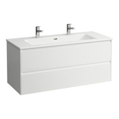 LAUFEN LAUFEN PRO S Umývadlo 'slim' so skrinkou 120 cm, s 2 zásuvkami, vr. deliaceho systému do zásuviek, 1200x500x540 mm, Biela matná 260, H8649692601071
