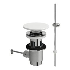 LAUFEN PALOMBA COLLECTION Odpadový ventil s automatickou zátkou s prepadom, vrátane keramickej krytky SaphirKeramik, 80x80 mm, farba Čierna matná, H8981917160001 LAUFEN PALOMBA COLLECTION Odpadový ventil s automatickou zátkou s prepadom, vrátane keramickej krytky SaphirKeramik, 80x80 mm, farba Čierna matná, H8981917160001