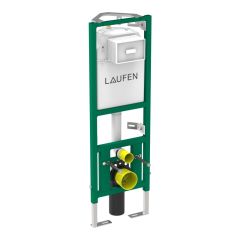 LAUFEN INEO Rámový podomietkový modul pre rohovú montáž, pre závesné WC, do ľahkej priečky, Dual Flush 6/3 l, nastaviteľné aj na 4,5/3 l, s nádržkou proti oroseniu, H9201190000001