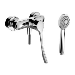LAUFEN CITYPRO Sprchová nástenná batéria s lekárskou pákou, sprchovou hadicou 1500mm, ručnou sprchou Aquajet, obmedzovač prietoku a vody, Chróm 100, HF500952100694 LAUFEN CITYPRO Sprchová nástenná batéria s lekárskou pákou, sprchovou hadicou 1500mm, ručnou sprchou Aquajet, obmedzovač prietoku a vody, Chróm 100, HF500952100694