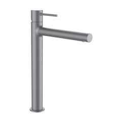 LAUFEN TWINPLUS SLIM Umývadlová stojančeková páková batéria pre umývadlové misy s výtokom 180 mm, výška 240 mm, bez automatického výpustu, PVD inox kartáčovaná oceľ 423, HF505419423000