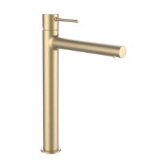 LAUFEN TWINPLUS SLIM Umývadlová stojančeková páková batéria pre umývadlové misy s výtokom 180 mm, výška 240 mm, bez automatického výpustu, PVD svetlo zlatá matná 462, HF505419462000