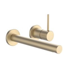 LAUFEN TWINPLUS SLIM Umývadlová páková nástenná batéria pre podomietkové teleso Simibox 2-bodové, pevný výtok 195 mm, PVD svetlo zlatá matná 462, HF505470462000 LAUFEN TWINPLUS SLIM Umývadlová páková nástenná batéria pre podomietkové teleso Simibox 2-bodové, pevný výtok 195 mm, PVD svetlo zlatá matná 462, HF505470462000