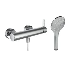 LAUFEN MEDA Shower mixer, fittings distance 150 mm, complete with fittings, with accessories, chrome, Chróm 100, HF506650100600 LAUFEN MEDA Shower mixer, fittings distance 150 mm, complete with fittings, with accessories, chrome, Chróm 100, HF506650100600