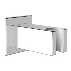 LAUFEN QUADRIGA Pripojenie sprchovej hadice 1/2" s nástenným držiakom ručnej sprchy, so zavzdušňovacím ventilom, Chróm 100, HF901169100000 LAUFEN QUADRIGA Pripojenie sprchovej hadice 1/2" s nástenným držiakom ručnej sprchy, so zavzdušňovacím ventilom, Chróm 100, HF901169100000