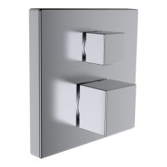LAUFEN QUADRIGA Vrchná termostatická sada pre podomietkové sprchové batérie s 2-cestným prepínačom, PVD inox kartáčovaná oceľ 423, HF901176423000 LAUFEN QUADRIGA Vrchná termostatická sada pre podomietkové sprchové batérie s 2-cestným prepínačom, PVD inox kartáčovaná oceľ 423, HF901176423000
