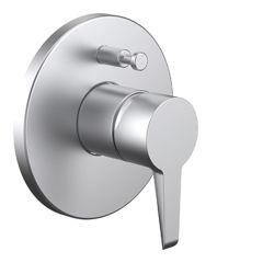 LAUFEN PURE Vrchný set podomietkovej vaňovej/sprchovej batérie pre Simibox alebo Simibox Light, s prepínačom a odvzdušňovacím ventilom, PVD inox kartáčovaná oceľ 423, HF901789423000