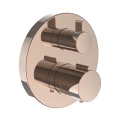 LAUFEN TWINPLUS|THERM Vrchná termostatická sada pre podomietkové sprchové batérie s 1-cestným prepínačom, PVD Zlatoružová 465, HF905474465000 LAUFEN TWINPLUS|THERM Vrchná termostatická sada pre podomietkové sprchové batérie s 1-cestným prepínačom, PVD Zlatoružová 465, HF905474465000