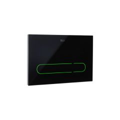 ROCA In-Wall EP1 - Elektronické čierne sklenené splachovacie tlačidlo s bezdotykovým ovládaním a farebným osvetlením (iba pre podomietkové moduly so štandardnou hĺbkou), 890102008
