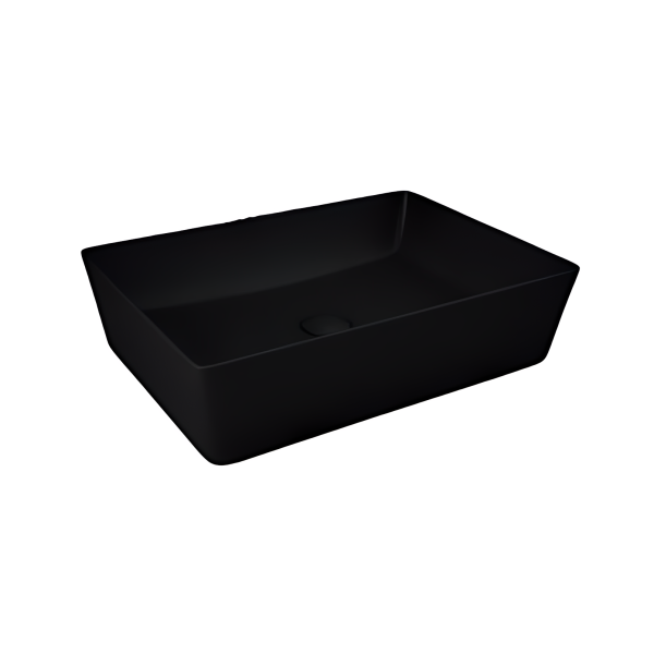 RAK FEELING Umývadlo na dosku matná black 50x36x13 cm, FEECT5000.504
