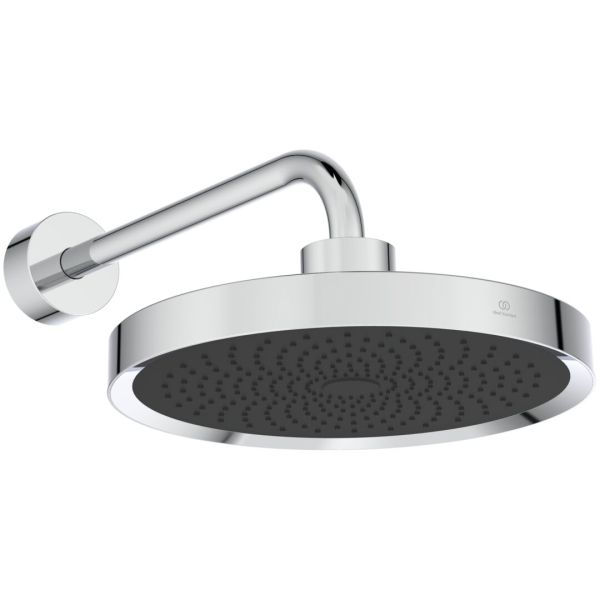 IDEALRAIN SOLOS 1-funkčná hlavová sprcha Ø 330 mm s LED svetlom, so stropným pripojením, farba povrchu chróm,A7888AA