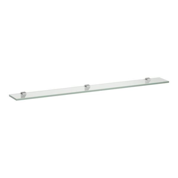 LAUFEN FRAME 25 Sklenená polička s 3 upevnením na stenu 1000 x120 mm, Čierna matná 450, H4475869004501