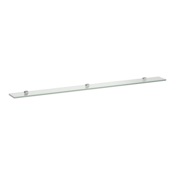 LAUFEN FRAME 25 Sklenená polička s 3 upevnením na stenu 1300 x120 mm, Čierna matná 450, H4475889004501