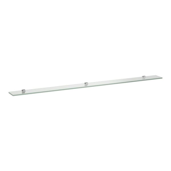 LAUFEN FRAME 25 Sklenená polička s 3 upevnením na stenu 1500 x120 mm, Čierna matná 450, H4475899004501