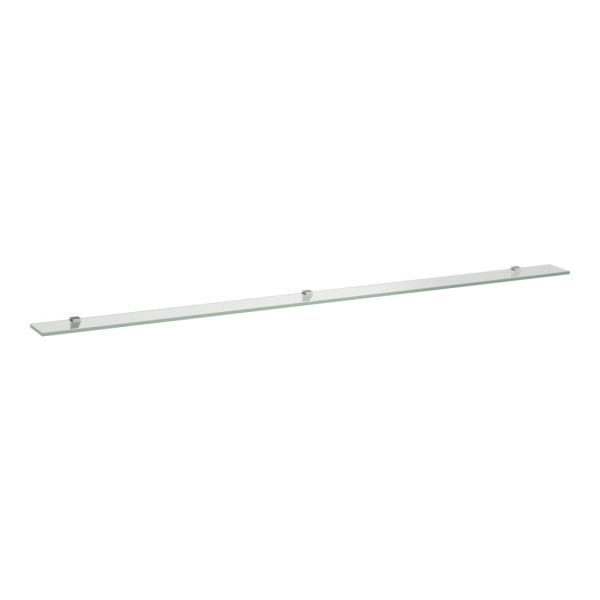 LAUFEN FRAME 25 Sklenená polička s 3 upevnením na stenu 1800 x120 mm, Biela 000, H4475909000001