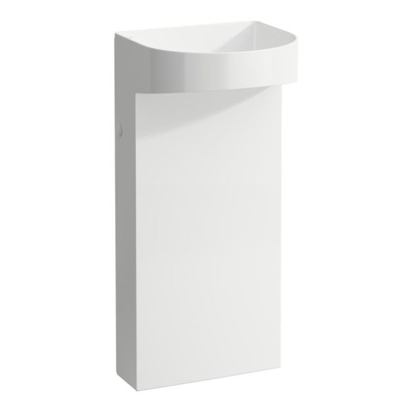 LAUFEN SONAR Voľne stojace umývadlo, bez armatúrnej dosky bez otvoru pre batériu, bez prepadu, SaphirKeramik, 410x380 mm, farba Biela LCC, H8113414001121