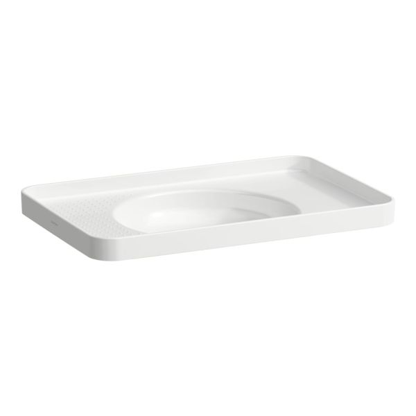 LAUFEN VAL Zápustné umývadlo bez otvoru pre batériu, bez prepadu, SaphirKeramik, 550x360 mm, farba Biela, H8172810001121