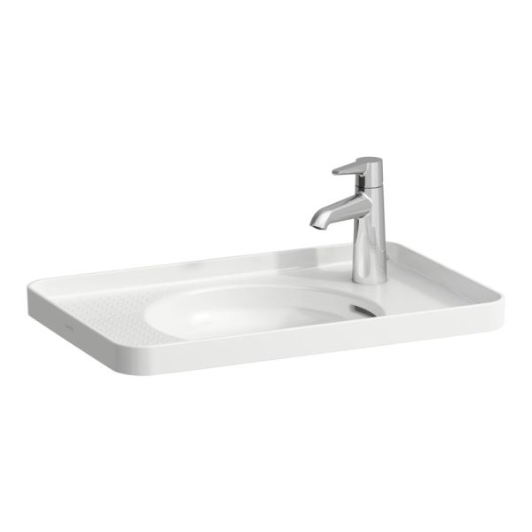 LAUFEN VAL Zápustné umývadlo bez otvoru pre batériu, bez prepadu, SaphirKeramik, 550x360 mm, farba Biela LCC, H8172814001121
