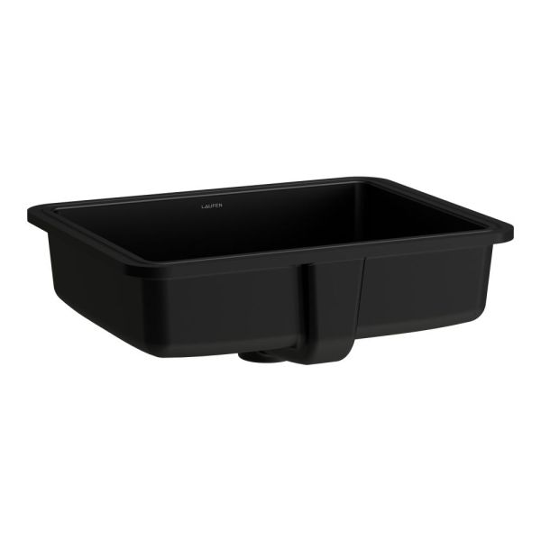 LAUFEN SAVOY Vstavané umývadlo, obdĺžnikové bez otvrou pre batériu s prepadom, 440x330 mm, farba Čierna matná, H8189477161091