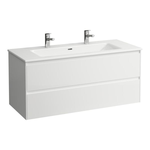 LAUFEN LAUFEN PRO S Umývadlo 'slim' so skrinkou 120 cm, s 2 zásuvkami, vr. deliaceho systému do zásuviek, 1200x500x540 mm, Špeciálne farby 990, H8649699901071