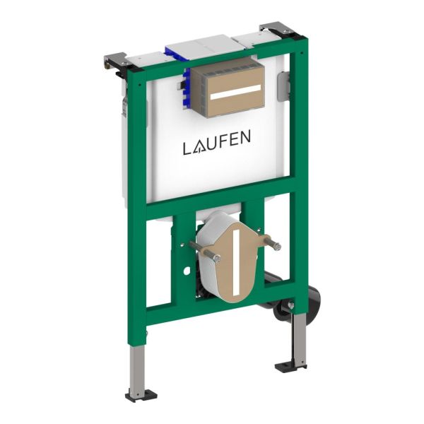 LAUFEN INEO Rámový podomietkový modul pre závesné WC, podokenná stavebná výška 820 mm, ovládánie splachovacieho tlačítka spredu alebo z vrchu, do ľahkej steny, H9271050000001