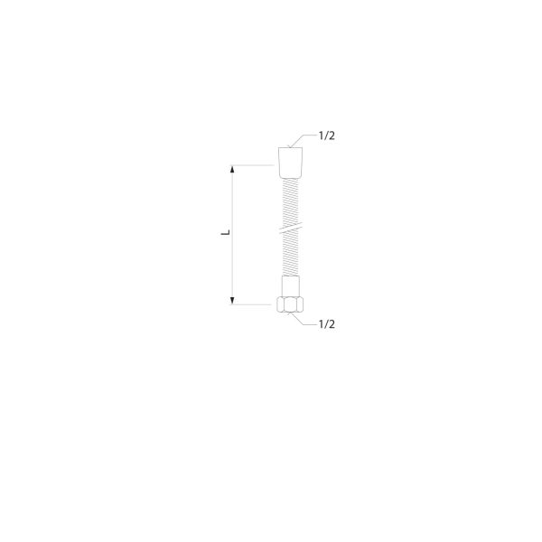 LAUFEN SHOWER PROGRAMME Kovová sprchové hadica, 1/2" dĺžka: 2 000 mm, Chróm 100, HF105656100000