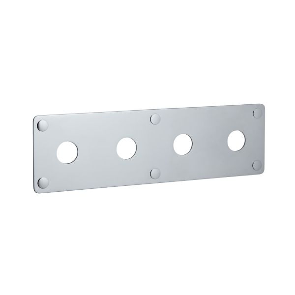 LAUFEN Krycia doska, chróm, pre vaňovú 4-otvorovú batériu, 120 × 410 mm, WI107916100000
