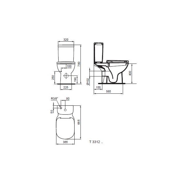 Tempo WC kombi misa rovný odpad, T331201