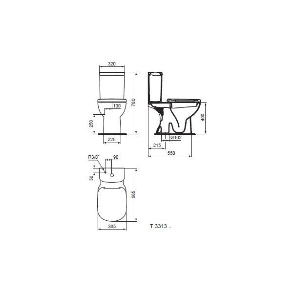 Tempo WC kombi misa spodný odpad, T331301
