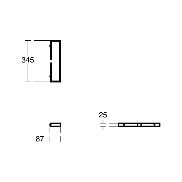 ADAPTO Držiak na ručník Cubo 35 cm, U8427AA