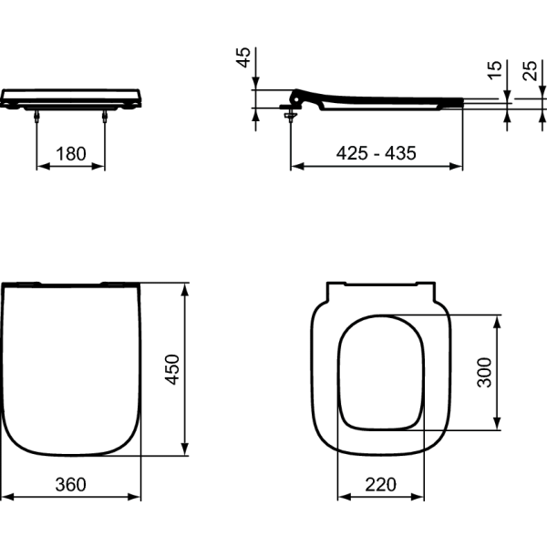 I.LIFE B WC sedadlo ultraploché Soft-Close mechanizmus, T500301